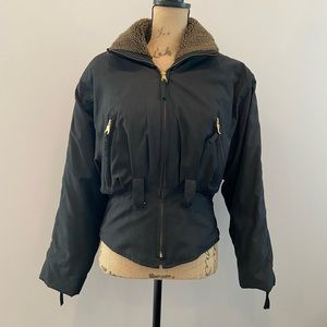 ANDREW MARC Winter Jacket Vintage 90’s Faux Fur Trim Ski Snow Small